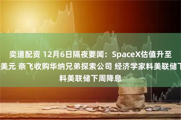 奕道配资 12月6日隔夜要闻：SpaceX估值升至8000亿美元 奈飞收购华纳兄弟探索公司 经济学家料美联储下周降息